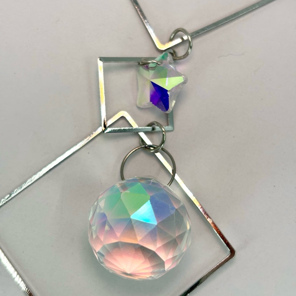 Butterfly Silver and Glass Crystal Sun Catcher NEW - Picture 4 of 5